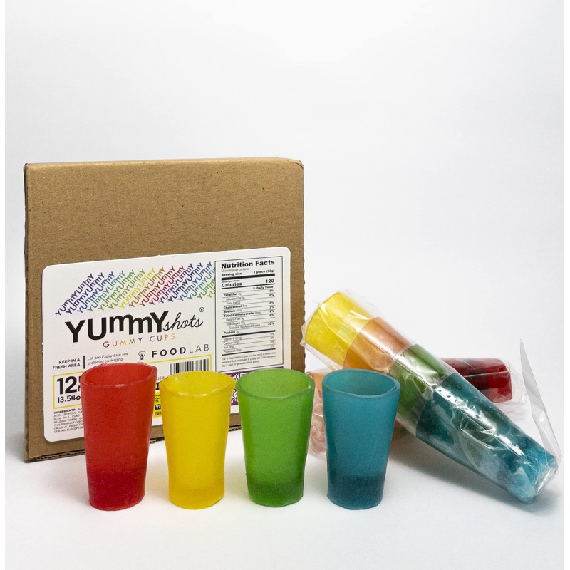 YummyShots – Vasos Tequileros de Gomita 12 pzas Sabores Surtidos
