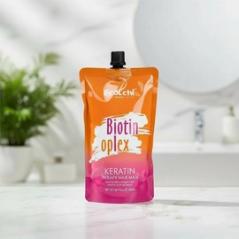 EcoLchi Biotin Oplex Mascarilla Capilar con Keratina, Tratamiento Reparación Intensiva, 500ml