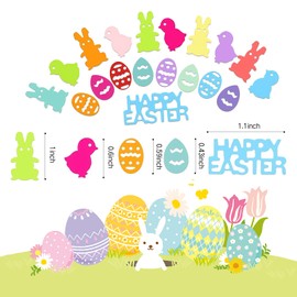 Nereds Easter Confetti Happy Easter Egg Chick Bunny Table Confetti for Easter Decoration Spring Gifts Cards Easter Party Favor Table Decoration, 1oz