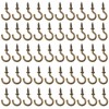 Jamiikury 100Pcs 1/2 Inch Cup Hooks, Bronze Ceiling Hooks Small