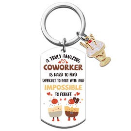 MOEXUKO Farewell Gifts for Coworkers Goodbye Gifts for Coworkers Keychain Thank You Gift for Coworker Work Bestie Leaving Birthday Retirement Thanksgiving Funny White Elephant Gift for Coworker