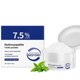 Hydroxyapatite Tooth Powder, Hydroxyapatite Powder for Cleaning Teeth & Freshening Breath, Strengthens Teeth & Gums, Fluoride-Free, Tartar Control