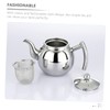 COLLBATH Stainless Steel Teapot with Strainer Compact Tea Kettle for