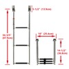 Manifish-Made 3 Step Boat Ladder, Stainless Steel Telescoping Boat Boarding