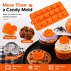 Halloween Pumpkin Silicone Molds for Baking – 2-Pack 18-Cavity Candy