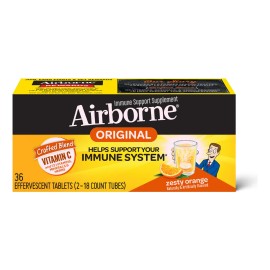 Tabletas Efervescentes Airborne De 1000 Mg De Vitamina C Con