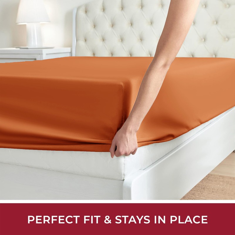 Hafaa Fitted Sheet Extra Deep Pocket Bed Sheet 16 inch