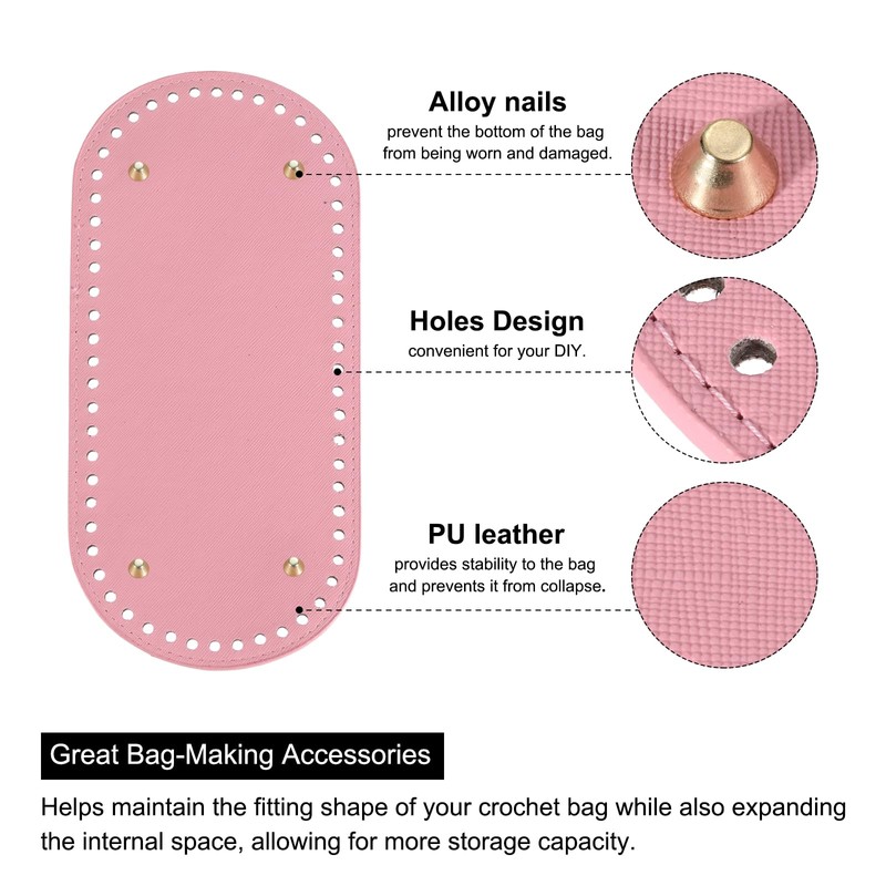 sourcing map Oval Bag Base Shape Pad 25 x 12