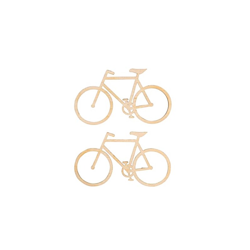 Rayher Wooden bicycle, decoration, miniature bicycle, wood, FSC certified, natural,