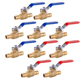 (Pack of 10) EFIELD Cold Expansion Pex-A 1/2 Inch X 1/2 Inch Brass Ball Valve For Hot and Cold Water, Potable Water, ASTM F1960,cUPC Certified (10),(VALVE149)