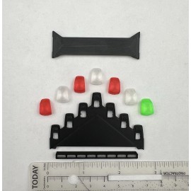 LED Ready Lightbar 1/18 LED Ready Chicago Fire Federal Signal Vector Vision Lightbar Car CFD Green