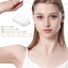 IKOPFLN Face Lifting Tape, Facelift Sticker Lifting Tapes Face, Instant Invisible Face Lift Sticker, Eye Lift Tape, Makeup Face Lift Tools, 20 Patches + 8 Lifting Ropes, 1 Set, bronze