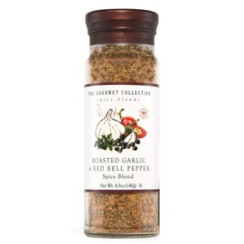 The Gourmet Collection Spice Blends Roasted Garlic and Red Bell Pepper Blend - Garlic Powder Seasoning for Cooking - Salt Free - Seafood, Meat, Eggs.