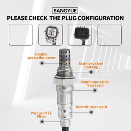 Sangyue 2PCS Oxygen O2 Sensor 1 & 2 for 2014 2015 2016 2017 2018 Mazda 3 2.0L/2.5L Upstream + Downstream