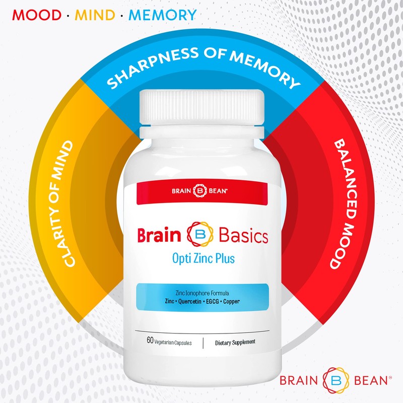 Brain Basics Opti Zinc Plus - Zinc Supplement with Quercetin,