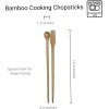 JapanBargain Bamboo Cooking Chopsticks with Spoon and Fork 3-in-1 Utensil