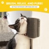 2 Pack Self Groomer Corner Brush with Catnip – Wall-Mount