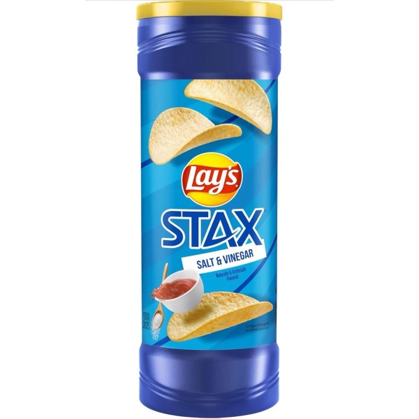 Lay's Stax Lay’s Stax Potato Crisps Chips, Salt & Vinegar,