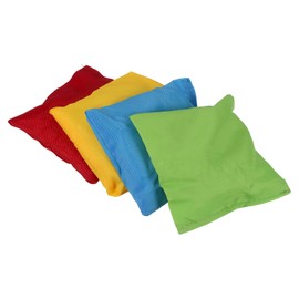 PATIKIL Cornhole Bean Bag Set of 4 Canvas Sandbags for Carnival Outdoor Yard Party Hand Toss Game Blue Green Red Yellow