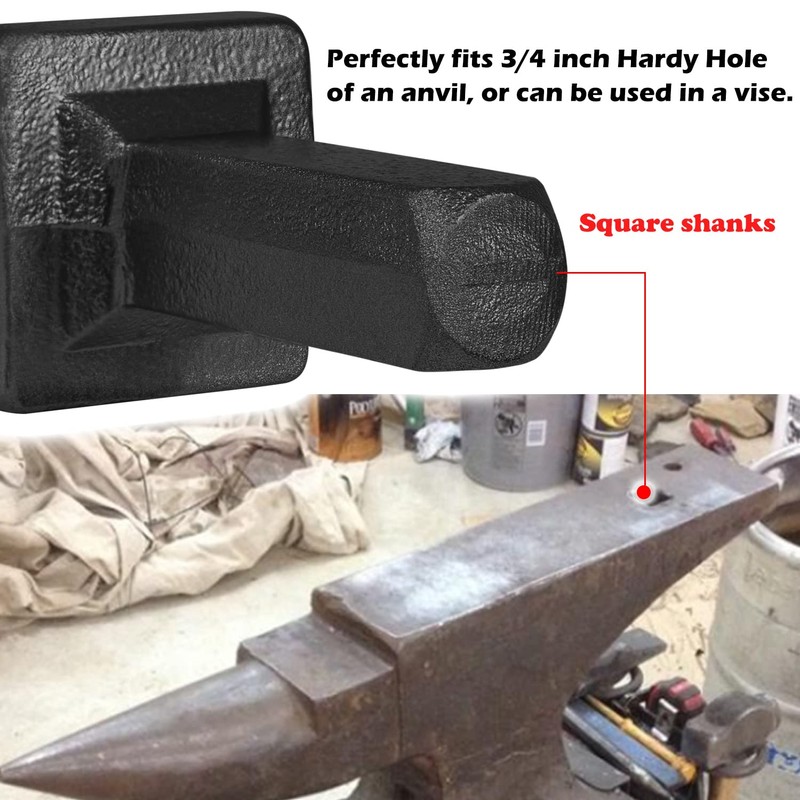 Blacksmith Anvil Hardy Cutter Tool 3/4 inch Shaft Hot Cut