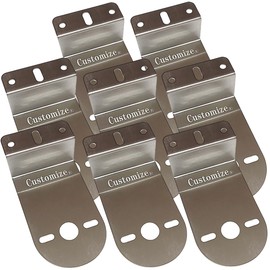 Marker Lamp Stay, Track Supplies, Marker Stay, Z-Shaped Stay, Depth 1.6 inches (40 mm), Stainless Steel, Set of 2 / 4 / 6 / 8 / 10 Pieces (6)