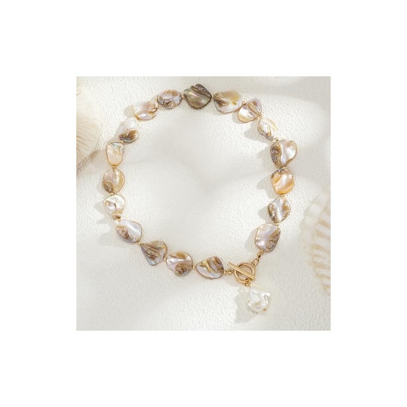 HUGE SWAN Irregular Seashell Choker Necklaces, Chunky Shell Necklace Pendant