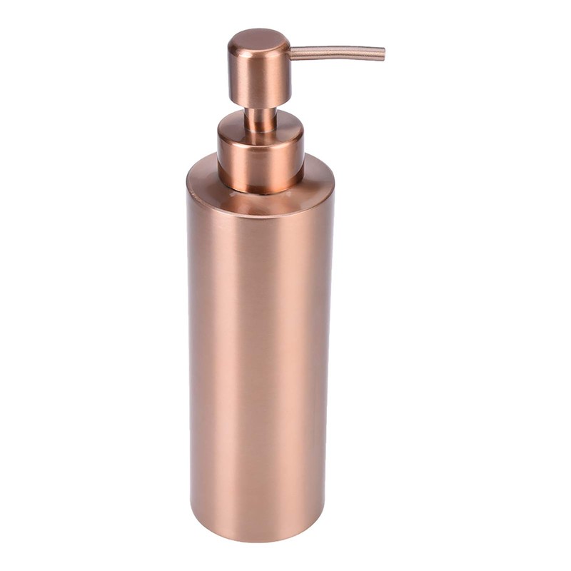 Stainless Steel Dispenser, Kitchen Bathroom Countertop Hand Pump Liquid Rose