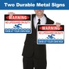 No Lifeguard On Duty Sign, (2 Pack) Swimming Pool Signs,