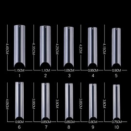 YIMART 500pcs XL Fake Nails Premium Square Clear Tips Nail Art C Tips French Acrylic Long C Curve False Nails for Gel Polish (Clear XL Long)