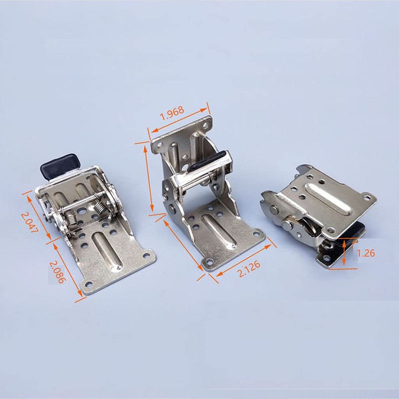 4 PCS Foldable Support Bracket -Self-Locking Hinge- Leg Fittings and