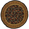 India Arts French Floral Round Cotton Tablecloth 88" Amber on