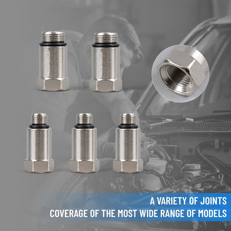 11PC Compression Tester, Automotive Engine Compression Tester Adapter Kit, Engine