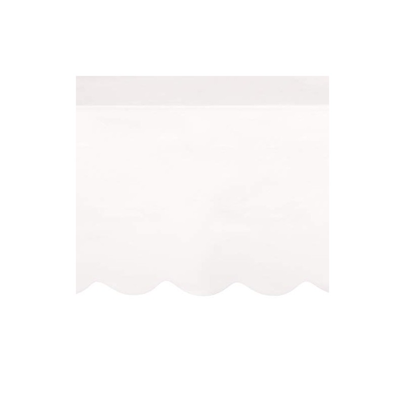Elegant White Scalloped Paper Table Cover (137cm x 274cm) -