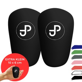 JDP Mini Shin Pads, Extra Small Shin Pads, Football, Men, Non-Slip Mini Shin Pads, Children's Football, Shin Pads, Small, Shin Pads for Football 10 x 6 cm, Black