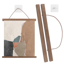 DXLing 2 Pairs of Magnetic Poster Rail, A3 Poster Strip, Wooden Poster Strips, 31 cm, Magnetic Wooden Poster Hanger, Frame A3 Picture Strip, Poster Hanger for Posters, Photos, Prints