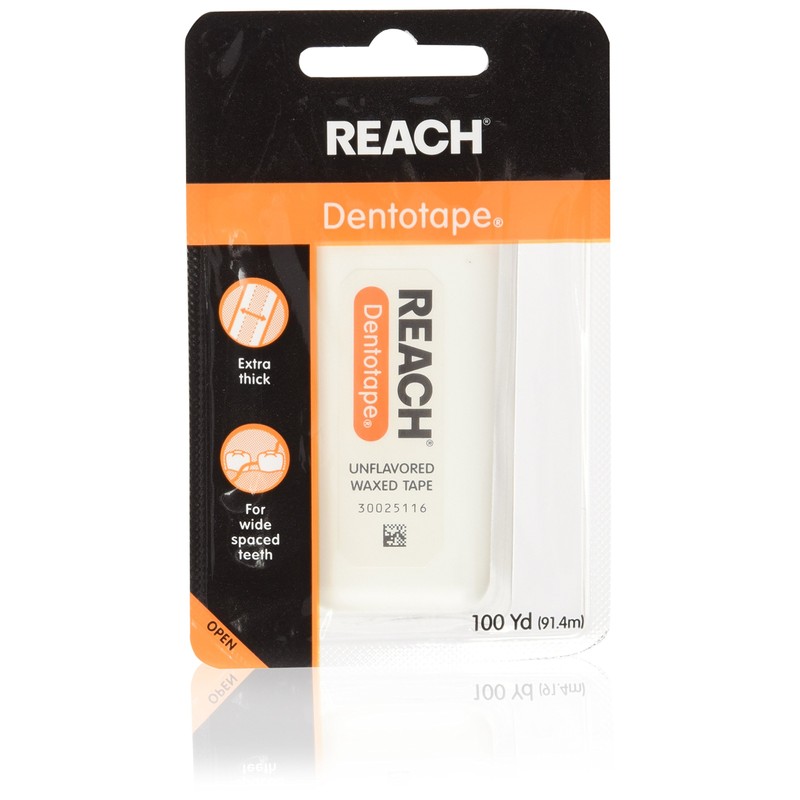 Reach Dentotape Waxed Dental Floss with Extra Wide Cleaning Surface