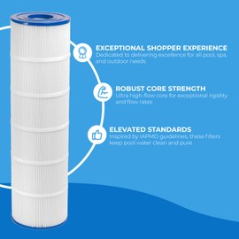 XtremepowerUS 4-Pack Pool Filter Cartridge 4 x 106 sq.ft for PLF106A, CX880XRE, PA106-PAK4, C-7488, FC-1226, FC-6430, C4020, C4025, C4030, 25.5"x7"