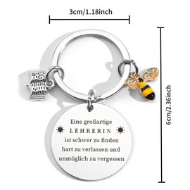 Leaving Gift Teacher, Teacher Gift, Cool Gifts for Teacher, Gift for Teacher, Leaving Gift, Gifts for Teacher, Keyring Gifts for Teacher, Keyring Teacher, silver