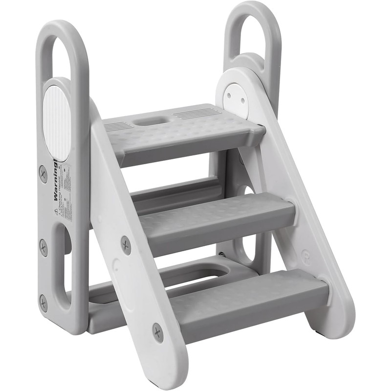 GAOMON Foldable Step Stool for Kids, Toddler Adjustable 3 Step