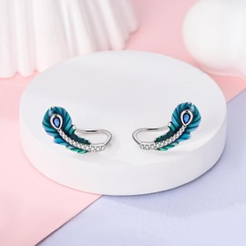 MULA Ear Jacket Stud Earrings 925 Sterling Silver Earrings for Women Fashion Butterfly Moon Star Earrings Studs 5A CZ Jewelry for Women