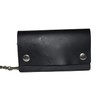 Trifold Biker's Large Wallet ID Card Holder With Chain Genuine
