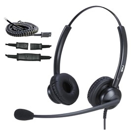 MKJ Auriculares de teléfono con conector RJ9 para teléfonos Cisco, auriculares de oficina con cable con cancelación de ruido para Cisco CP-7821 7841 8841 7942G 7931G 7940 7945G 7961 7962G 7965 9951, etc