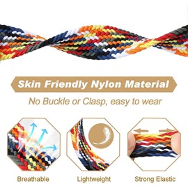 SABSEN Nylon Armband für Xplora X5 Play/XGO 2/XGO 3 Armband, Nylon Geflochten Einstellbar Elastisch Dehnbarer Ersatz Sport Armband Kompatibel mit Armband Xplora X5 Play/XGO 2/XGO 3 (I)