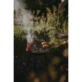 Gas One 16-inch Portable Barbecue Grill with 4 Levels for Flame Control – Dual Venting System – Small Charcoal Grill for Backyard, Camping, Boat