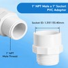 9 Pack 1" PVC Male Adapter, Schedule 40 (Socket x