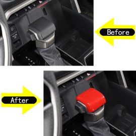 momocar Red Center Console Gear Shift Knob Trim Cover Set For Toyot-a Tundra 2022-2023