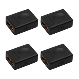 4PCS HDMI Female to Female Adapter, HDMI Connector Coupler for Extending HDMI Cables, Supports Audio and Video Transmission, Compatible with TV, Monitor, Projector, Computer and Gaming Devices