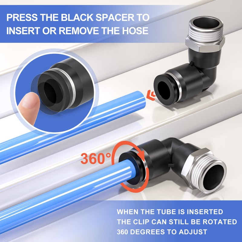 Bwintech 10 x 10 mm pipe to 3/8 inch BSP