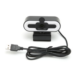 Webcam USB2.0 1080P HD 30FPS High Resolution LED Light PC Camera with Microphone for Live Streaming Video Conference