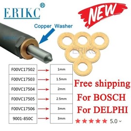부품 세척기 F00VC17502 인젝터용 구리 와셔 심 9001-850C [06 F00VC17502 1mm] Parts Washer F00VC17502 Copper Washer for Injector Shim 9001-850C [06 F00VC17502 1mm]